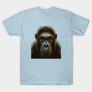 Ape Mountain Gorilla Fun Face Cut Out T-Shirt